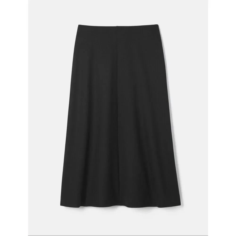 Eileen Fisher $188 Lightweight Ponte A-Line Skirt black petite medium NEW